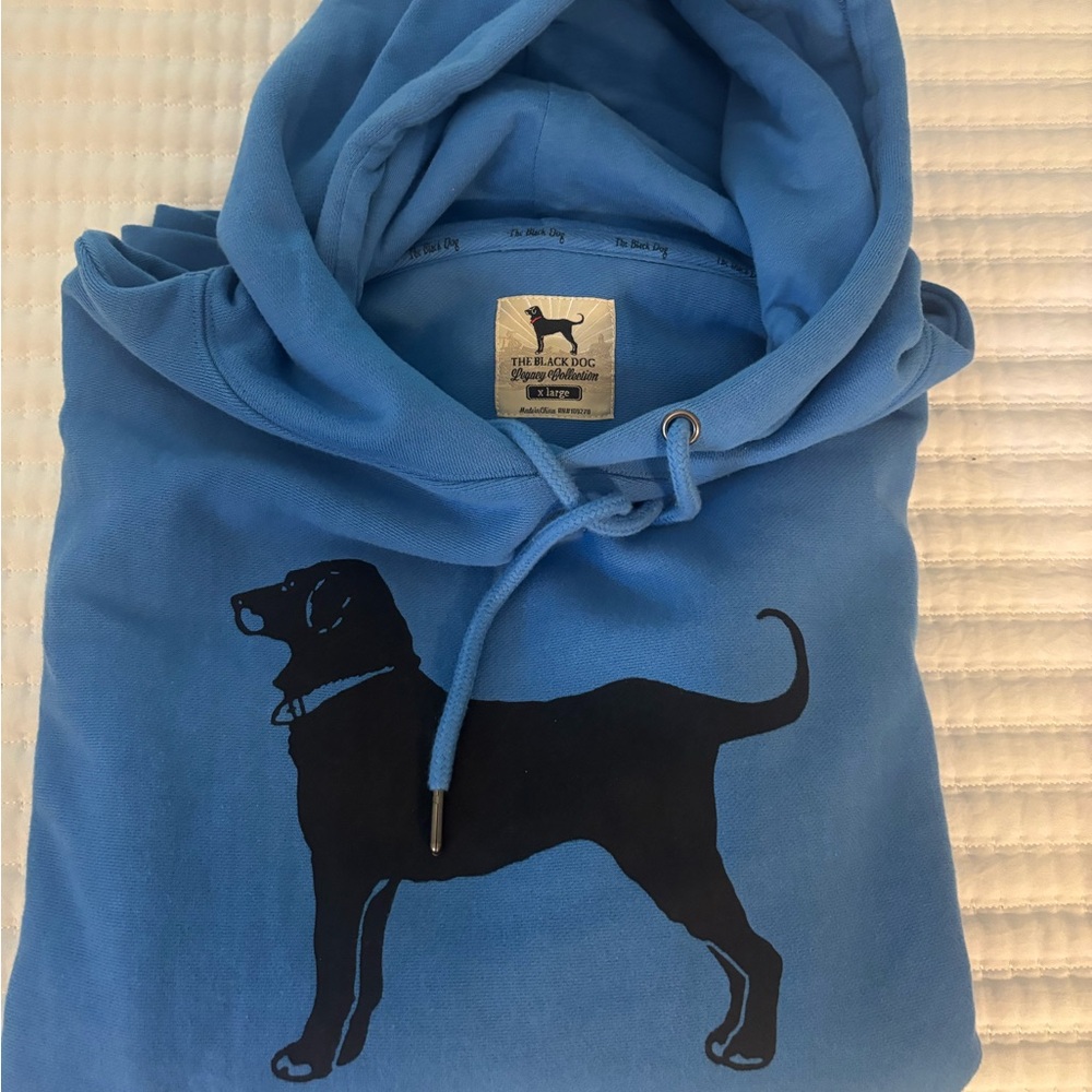 Blue XL Black Dog Heavyweight hooded sweatshirt
